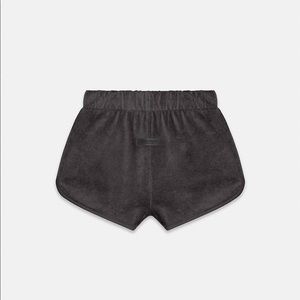 ESSENTIALS Fear of God Velour Beach Shorts in Iron